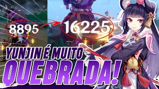 YUNJIN é ABSURDA! QUASE DOBROU o DANO de ATAQUES BÁSICOS | GENSHIN IMPACT