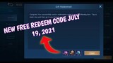 New free updated redeem code July 19, 2021 in mobile legends