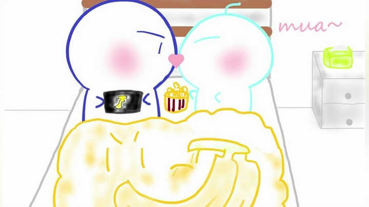 【夫夫日常】一起在家里看电影 | A攻和憨仔 | 搞！