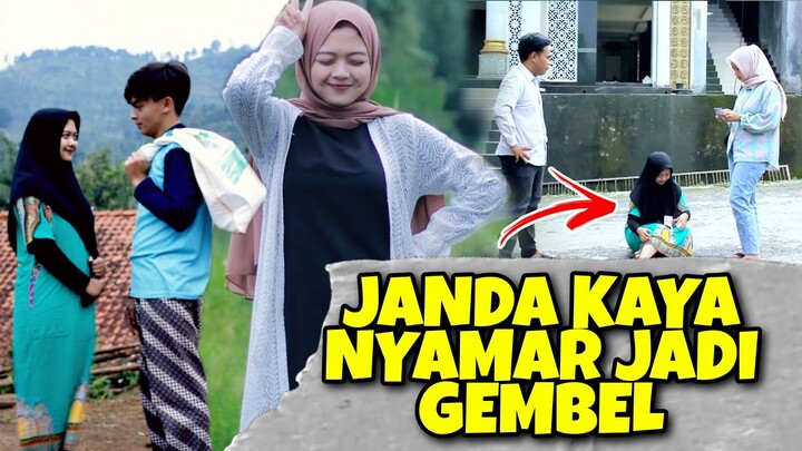 JANDA CANTIK & KAYA NYAMAR JADI GEMBEL YANG KELAPARAN & DITOLONG SEORANG PEMULUNG TAMPAN