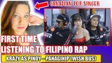 🤯 CANADIAN SINGERS FIRST TIME HEARING FILIPINO RAP! Crazy As Pinoy - Panaginip (WISH BUS REACTION)