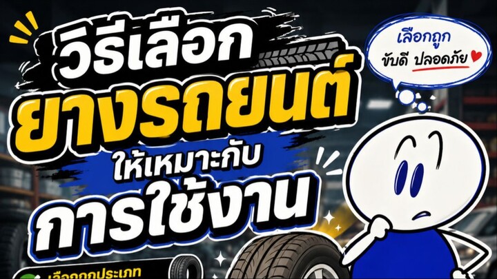 วิธีเลืกยางรถยนต์ให้เหมาะกับการใช้งานในชีวิตประจำวัน