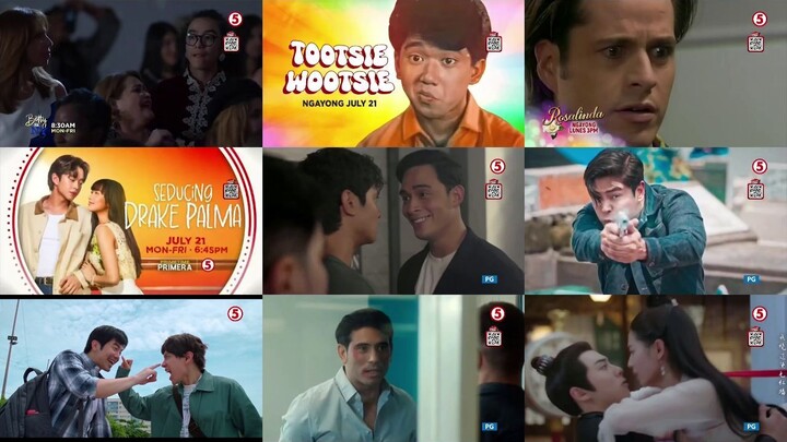 TV5 Commercial Break July 21, 2025 (Monday) (Seducing Drake Palma, ABS-CBN It's Okay to Not be Okay)