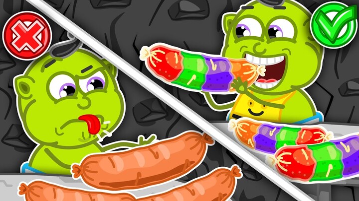 Lion Family 🌭 Journey to the Center of the Earth #66. Rainbow Sausages | Cartoon for Kids
