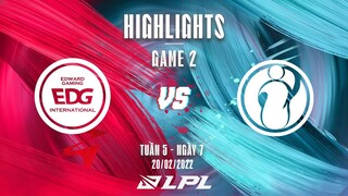 EDG vs IG | Highlights - Game 2 | Tuần 5 Ngày 7 | LPL Mùa Xuân 2022