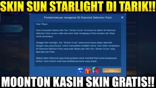SKIN SUN STARLIGHT HASIL BUG DI TARIK‼️ MOONTON MALAH KASI SKIN GRATIS‼️ | MOBILE LEGENDS