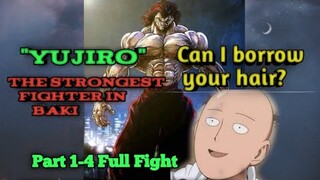 Saitama vs Yujiro (The strongest fighter in baki) Part 1-4 Full Fight #action #anime #manga #viral