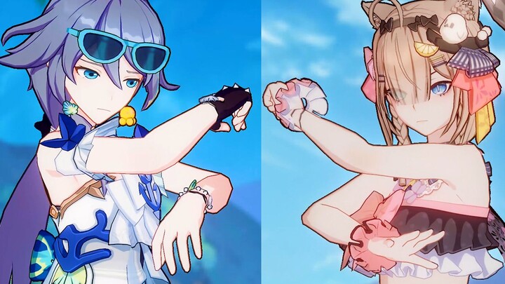 Wow~! As soon as I arrived, I saw Fuhua teaching the kitty how to transform—Cosmo, hurry over here!