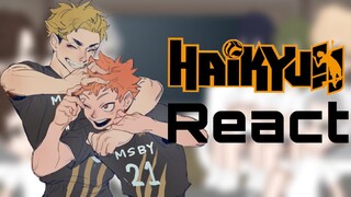 «Haikyuu» react to MSBY and AtsuHina