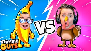 GOLDEN BANANA vs GOBBLE GOBBLE EN STUMBLE GUYS!!!