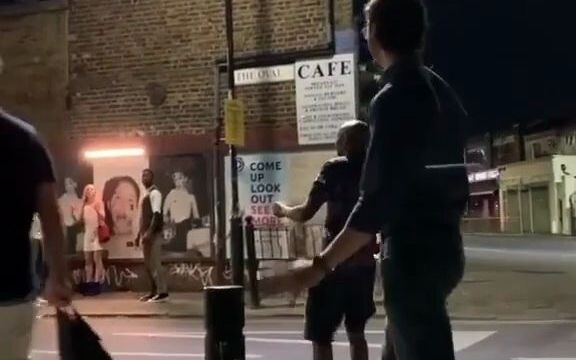 They were filming a quarrel scene, and a passerby, thinking it was real, immediately stepped in to s