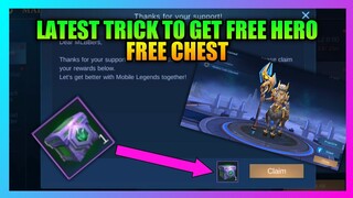 How To Get Free Hero in Mobile Legends 2020 | Free Chest To Get Hero For Free