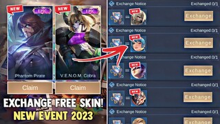 NEW! EXCHANGE FREE EPIC SKIN AND RANDOM SKIN! FREE SKIN! (CLAIM NOW!) | MOBILE LEGENDS 2023