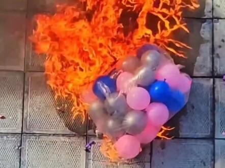 تدحرج الزجاجة أسفل جبل السكاكين في لحظة الانفجار والتفريغ!