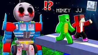 Why Creepy THOMAS TITAN CAME and ATTACK MIKEY and JJ at NIGHT ? - in Minecraft Maizen