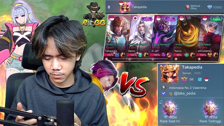 KETEMU PENJOKI TOP GLOBAL 8 LEADERBOARD TAKAPEDIA MARI KITA SEREPET - Mobile legends