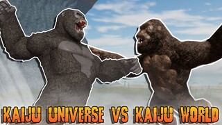 THE KONG BATTLES! WHICH KONG IS BETTER | Kaiju Universe VS Kaiju World | Roblox Battles