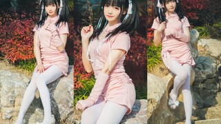 [Wo Wo Tou]Sườn xám hoa đào❀Ánh nắng ấm áp mùa đông sẽ quyến rũ trái tim bạn~