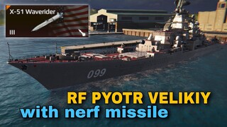 Modern Warships: using weak missile with RF PYOTR VELIKIY.