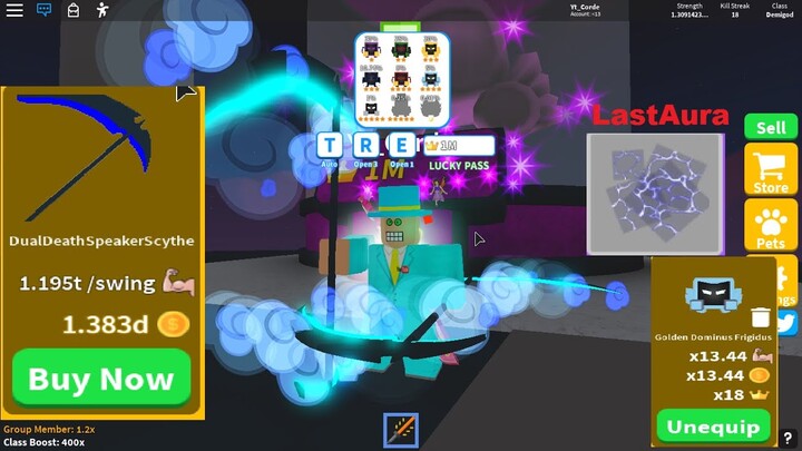 Update Saber Simulator Got Last Saber ⚡ New Aura ⚡ Dominus Pet (ROBLOX)