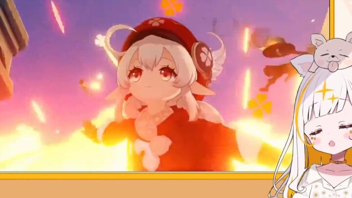 Japanese virtual anchor watched Genshin Impact Klee's pv and was called OP by the barrage, and then 