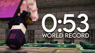 【授权转载/不用烤】53秒通关Minecraft [世界纪录]（HanabiYaki）