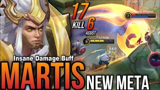 Rampage! 17 Kills by Buffed Martis | Build Top 1 Global ~ MLBB