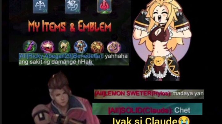 umiyak si Claude sa damage Ng Masha ko😩😩