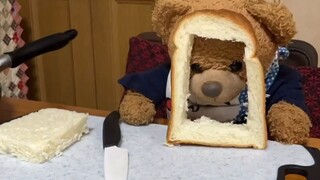 【Little Bear Kuma】Kuma Bear, I will make sandwich bread for you to eat