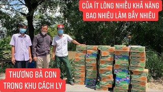 Trao 100 phần quà cho bà con nghèo trong khu vực cách ly.