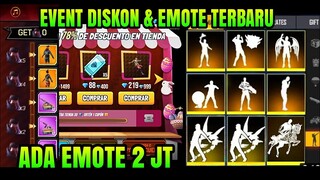 FREE FIRE!! BOCORAN EVENT GRATIS, EVENT DISKON, EMOTE TERBARU 2 JT, KODE REDEM FF