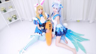 [Coconut Juice Rabbit × Yi Qi Meow] Rabbit Dance - Daji Rabbit and A Li Rabbit/King Glory Cosplay wh