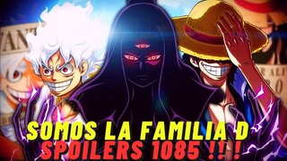 SPOILERS ONE PIECE 1085 ! SOMOS LA FAMILIA D ! PODERES REVELADOS ?