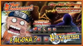 PRÉ 5° ANIVERSÁRIO VEIO MAGRO MAS ... PODE DAR BOM AINDA - NARUTO X BORUTO NINJA VOLTAGE