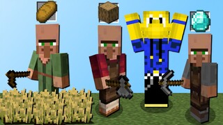 Villager ARBEITEN für UNS! (Holzfäller, Miner, Farmer) - Workers Mod