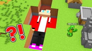 What a Secret  JJ Pit Mikey found in Minecraft Challenge? JJ and Mikey Maizen