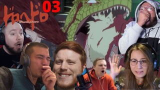 SOOOOOO MUCH BLOOD !! DOROHEDORO EPISODE 3 REACTION