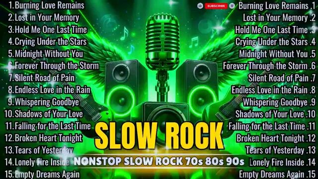 70's - 90's Non Stop Slow Rocks Cover Songs