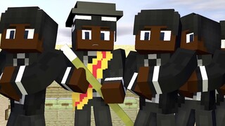 Use MC animation to restore the life and death of the black man carrying the coffin MC professional 