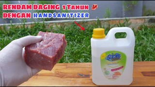 SATU TAHUN: DAGING direndam HAND SANITIZER selama setahun #experiment