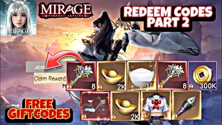 Mirage Perfect Skyline New 6 Giftcodes - Free Mounts, Weapon // Mirage Perfect Skyline All Giftcodes