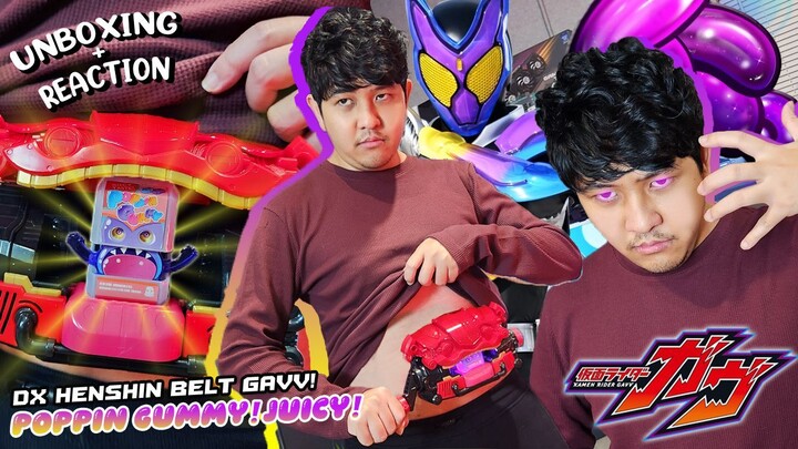 JUICY BANGET JADI KAMEN RIDER GAVV! UNBOXING + REACTION DX HENSHIN BELT GAVV! DX変身ベルトガヴ 🍬🟣🟡