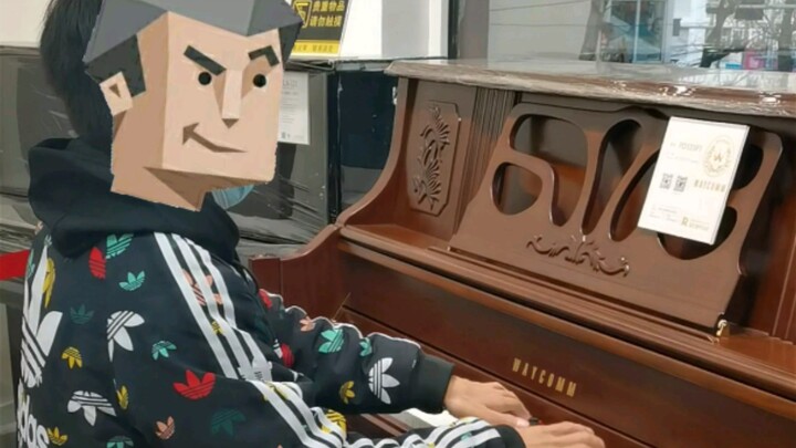 We were passing by a music store with a friend when he suddenly started playing “The Bell.”