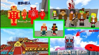 Addon Attack on Titan MCPE + MAP (Kalian Bisa Jadi Titan & Pasukan Pengintai)