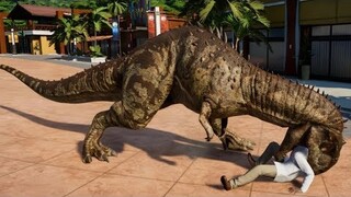 Jurassic World Evolution - Majungasaurus & Ceratosaurus Breakout & Fight! (1080p 60FPS)