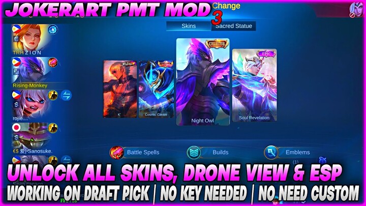 JOKERART PMT MOD NO NEED KEY | UNLOCK ALL SKINS AND MORE | WORKING ON CLASSIC, RANK | NO BAN & SAFE