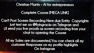 Christian Martin  course  -  AI for entrepreneurs download