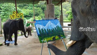 เต้นๆเป็นกองเชียร์ช่วยเป็นกำลังใจให้น้องธันวาวาดรูปช่วงนี้ต้องช่วยๆกันทำมาหากินนะลูก