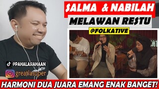 SALMA & NABILAH - MELAWAN RESTU ❗ REACTION ❗ HARMONI DUA JUARA EMANG ASIK BGT!!