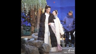 Zhao Lusi and Wang Anyu are full of cuteness behind “The Last Immortal” set